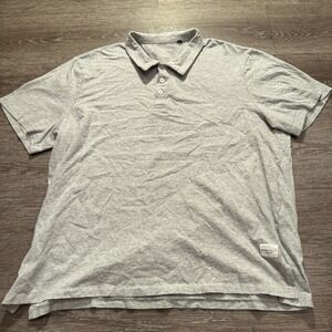 Five Four Polo Shirt Mens XL Gray Cotton Performance Pique Stretch Casual Adult